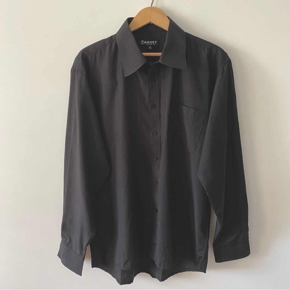 3/$30💚Target Apparel Co. mens black long sleeve dress shirt size large